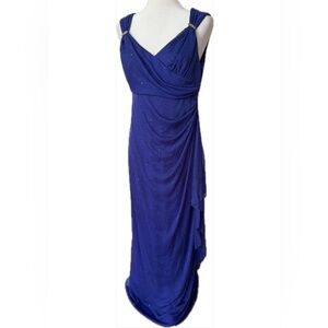 R&M Richards Royal Blue Sparkle Evening Gown – Size 10 EUC